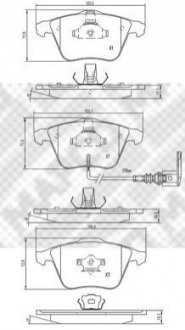 Тормозные колодки, дисковый тормоз.) MAPCO 6791 (фото 1)