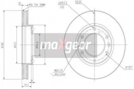 TARCZA HAM. HYUNDAI P. H-1 08- MAXGEAR 19-2231