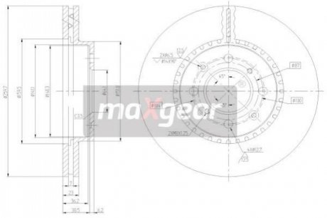 TARCZA HAM. HONDA P. CIVIC 01- 1,7CDTI MAXGEAR 19-2498