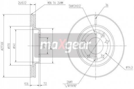 Автозапчастина MAXGEAR 19-3188 (фото 1)