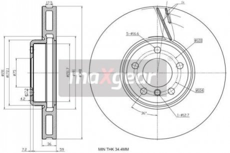 Автозапчастина MAXGEAR 19-3233