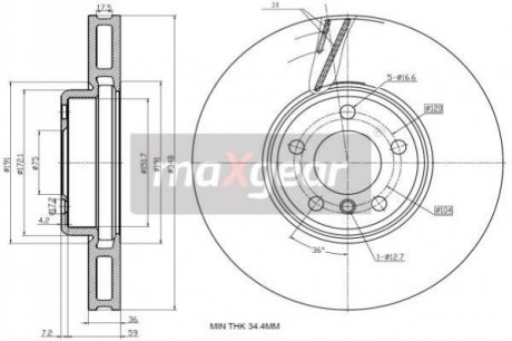 TARCZA HAM. BMW P. 567 10- LE MAXGEAR 19-3234