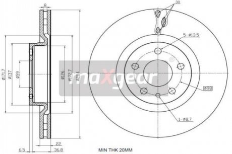 Автозапчастина MAXGEAR 19-3236 (фото 1)