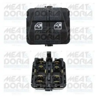 Кнопка піднімання вікна передн Прав VW GOLF III, PASSAT B3/B4 1.4-Electric 10.91-04.99 MEAT&DORIA 26132
