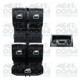Кнопка склопідіймача (L) VW Golf/Passat 14- (блок) MEAT&DORIA 26162