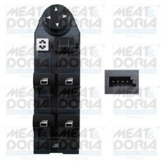 Кнопка стеклоподъемника (L) BMW 5 (E60) 03-10 M57/N43/N52/N53/N62 (блок) MEAT&DORIA 26378