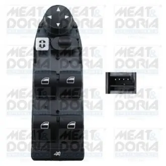 Кнопка стеклоподъемника (L) BMW 5 (E60) 03-10 M47/M54/M57/N43/N46/N52/N53/N62 MEAT&DORIA 26408