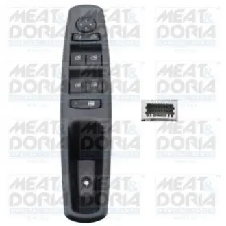 Кнопка піднімання вікна передн Лів RENAULT FLUENCE, GRAND SCENIC III, MEGANE III, SCENIC III 1.2-2.0D 11.08 MEAT&DORIA 26438 Купити в Україні