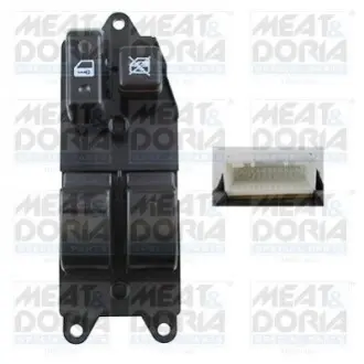 Кнопка піднімання вікна передн Лів TOYOTA COROLLA 1.3-2.0D 01.01-12.07 MEAT&DORIA 26568