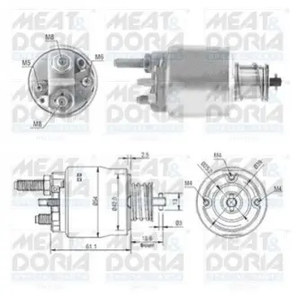 Соленоїд стартера (12В) BMW 1 (E87), 3 (E46), 5 (E60), 5 (E61), X3 (E83) 2.0D 04.98-06.11 MEAT&DORIA 46223