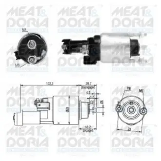 Соленоїд стартера HONDA ACCORD VIII, CIVIC VIII, CR-V III, FR-V 1.8/2.0 09.05-06.15 MEAT&DORIA 46315