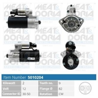 MEATDORIA VW Стартер CRAFTER 30-35 (2E_) 2.5 TDI 06-11 MEAT&DORIA 5010204