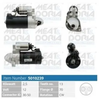 MEATDORIA DB Стартер C-CLASS (W204) C 180 CDI (204.000) 10-14 MEAT&DORIA 5010239 Купити в Україні