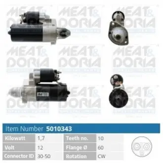 MEATDORIA DB Стартер W203, W204, A209, W211, W212, W463 MEAT&DORIA 5010343 Купити в Україні