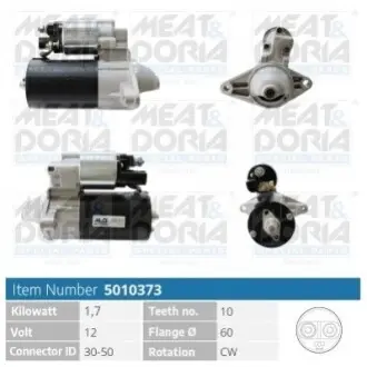 MEATDORIA TOYOTA Стартер AVENSIS 1.6 i 97-00, COROLLA Compact 1.6 97-00 MEAT&DORIA 5010373 Купити в Україні