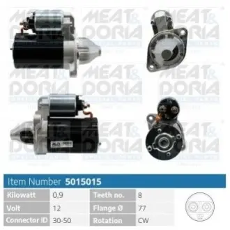 MEATDORIA HYUNDAI Стартер ACCENT II (LC) 1.3 00-05, KIA CERATO I (LD) 1.6 04-07 MEAT&DORIA 5015015 Купить в Украине