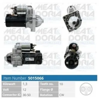 MEATDORIA FIAT Стартер BRAVA (182_) 1.6 16V (182.BB) 96-01 MEAT&DORIA 5015066 Купить в Украине
