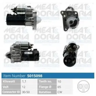 MEATDORIA RENAULT стартер Clio,Kangoo,19,21 MEAT&DORIA 5015098 Купить в Украине