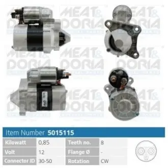 MEATDORIA RENAULT стартер GRAND SCENIC II 1.6 04-06, KANGOO BE BOP 1.6 09-12, MEGANE II 1.6 05-08 MEAT&DORIA 5015115 Купить в Украине