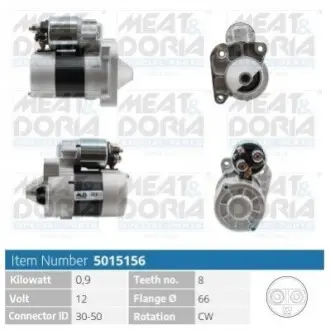 MEATDORIA RENAULT стартер Sandero,Logan,Kangoo 1.4/1.6 MEAT&DORIA 5015156 Купить в Украине