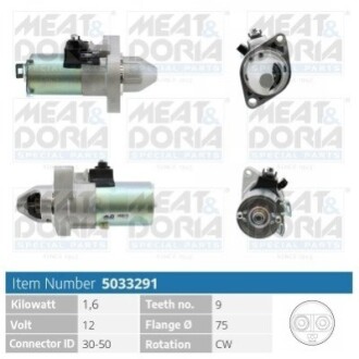 MEATDORIA HONDA Стартер CR-V III (RE_) 2.4 i-VTEC 4WD (RE7) 09- MEAT&DORIA 5033291