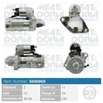 MEATDORIA TOYOTA Стартер AURIS 2.0 D-4D 06-12, AVENSIS 2.2 D-4D 08-18, RAV 4 III (_A3_) 2.2 D 4WD 08-13, LEXUS MEAT&DORIA 5040069 Купити в Україні