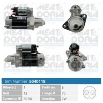 MEATDORIA SUZUKI Стартер GRAND VITARA II (JT, TE, TD) 1.6 (JB416) 05-15 MEAT&DORIA 5040118