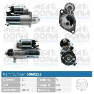 MEATDORIA OPEL Стартер Astra H, Insignia A MEAT&DORIA 5060253 Купити в Україні