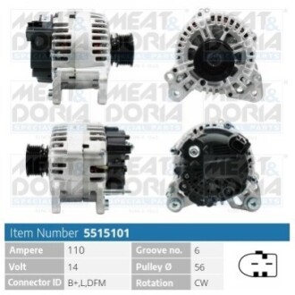 Автозапчасть MEAT&DORIA 5515101