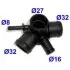 Фото Фланець охолоджуючої рідини (кількість виходів: 5) AUDI A3, TT JEEP CHEROKEE SEAT LEON, TOLEDO II SKODA OCTAVIA I VW BORA, BORA I, GOLF IV 1.6-4.0 09.96-12.13 MEAT&DORIA (93129) зображення 1