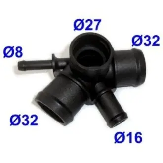 Фланець охолоджуючої рідини (кількість виходів: 5) AUDI A3, TT JEEP CHEROKEE SEAT LEON, TOLEDO II SKODA OCTAVIA I VW BORA, BORA I, GOLF IV 1.6-4.0 09.96-12.13 MEAT&DORIA 93129 Купити в Україні