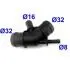 Фланець охолоджуючої рідини (кількість виходів: 4) AUDI A3, TT SEAT ALHAMBRA, LEON, TOLEDO II SKODA OCTAVIA I VW BORA, BORA I, GOLF IV, NEW BEETLE, SHARAN 1.4-2.8 09.96-12.13 MEAT&DORIA (93131) изображение 1