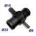 Фланець охолоджуючої рідини AUDI A3 SEAT ALTEA, ALTEA XL, LEON, TOLEDO III SKODA OCTAVIA II VW CADDY III, GOLF PLUS V, GOLF V, GOLF VI, JETTA III, PASSAT B6, TOURAN 1.6-2.0CNG 05.03-05.15 MEAT&DORIA (93247) зображення 1