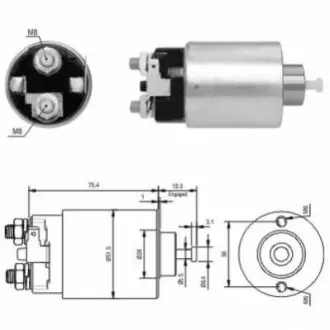 Соленоїд стартера MEAT&DORIA MD46178