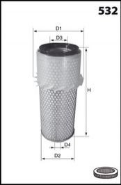 Фільтр повітряний MECAFILTER EL3804