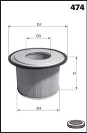 Фильтр воздуха (аналогWA6083/) MECAFILTER EL3906