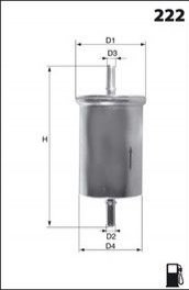 Фильтр топлива - (1J0201511A) MECAFILTER ELE6075 (фото 1)