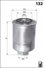 Фильтр топлива - (0K55123570, 0K71E23570, 0K55123570A) MECAFILTER ELG5255
