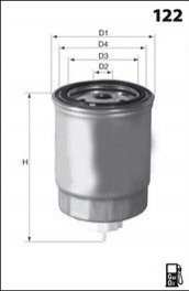 Фільтр палива - (1640359EXM, 1640359E0A, 164037F400) MECAFILTER ELG5320