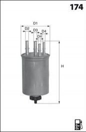 Фильтр топлива - (WJN500025, LR007311, LR010075) MECAFILTER ELG5331 (фото 1)