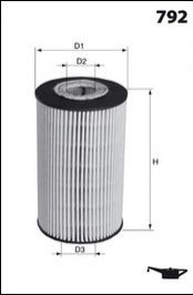 Фильтр масла (аналогWL7508/OX834D) MECAFILTER ELH4444
