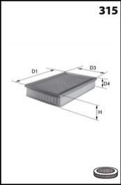 Фільтр повітряний MECAFILTER ELP3823