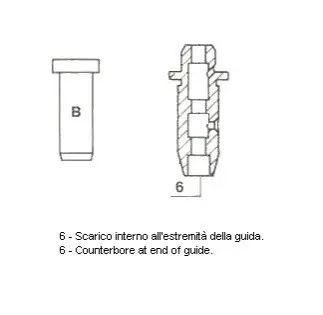 Направляюча клапана (випускний) PORSCHE 914 VW TRANSPORTER T2, TRANSPORTER T3 1.7-2.1 01.69-07.92 Metelli 011482