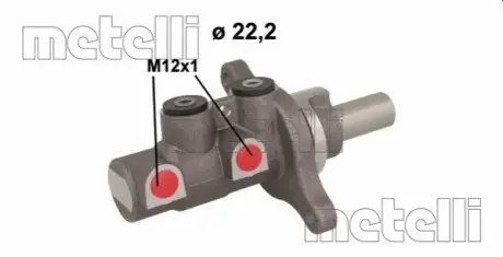 Головний гальмівний циліндр Metelli 051150 Купити в Україні