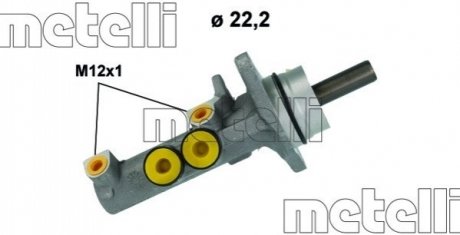 Циліндр гальмівний (головний) Seat Leon/VW Golf/Jetta 03- (d=22.2mm) Metelli 051258 (фото 1)