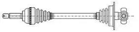 Піввісь Renault Tafic 2.5 dCi 01- (L) (27x634) d=37 Metelli 170850