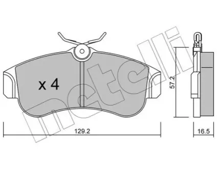 Комплект тормозных колодок (дисковых).) Metelli 22-0123-0