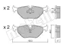 Фото Колодки гальмівні (задні) BMW 3 (E30/E36/E46) 90-98/ 5 (E34) -97 (Teves) Metelli (22-0125-0) зображення 2