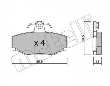 Тормозные колодки, дисковый тормоз.) Metelli 2201310