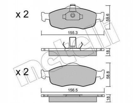 Комплект тормозных колодок (дисковых).) Metelli 22-0146-0 (фото 1)